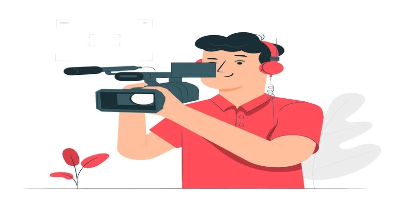 An image of a videographer illustration.